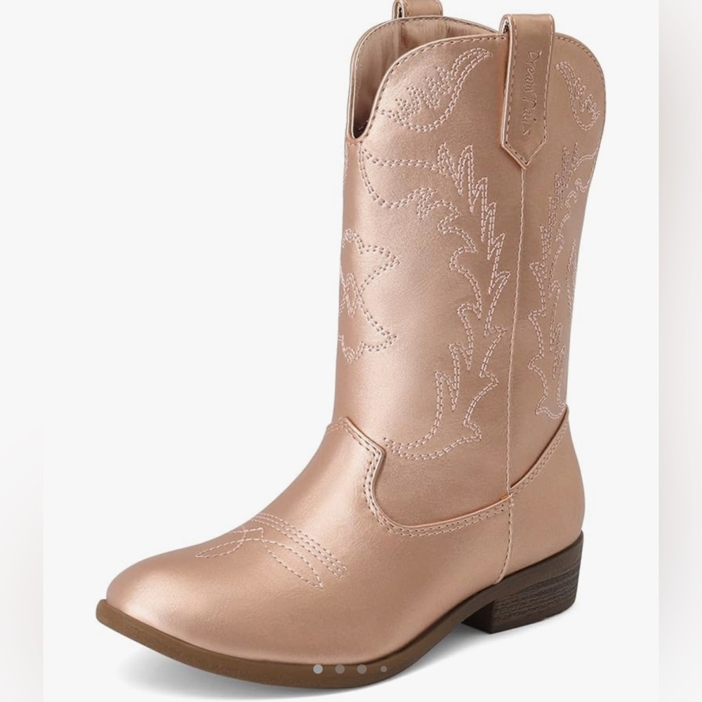 Rose Gold Cowgirl Boots Size 1